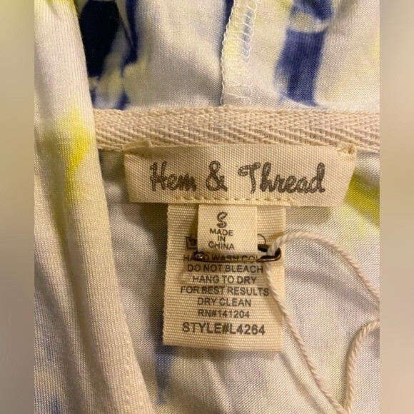 NWT Buckle Hem & Thread sleeveless tie dye hoodie / swimsuit coverup zip up S - Picture 3 of 11